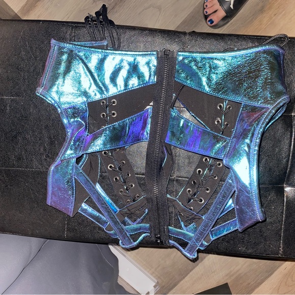 Blue multi chrome Club Exx rave set - Picture 5 of 5